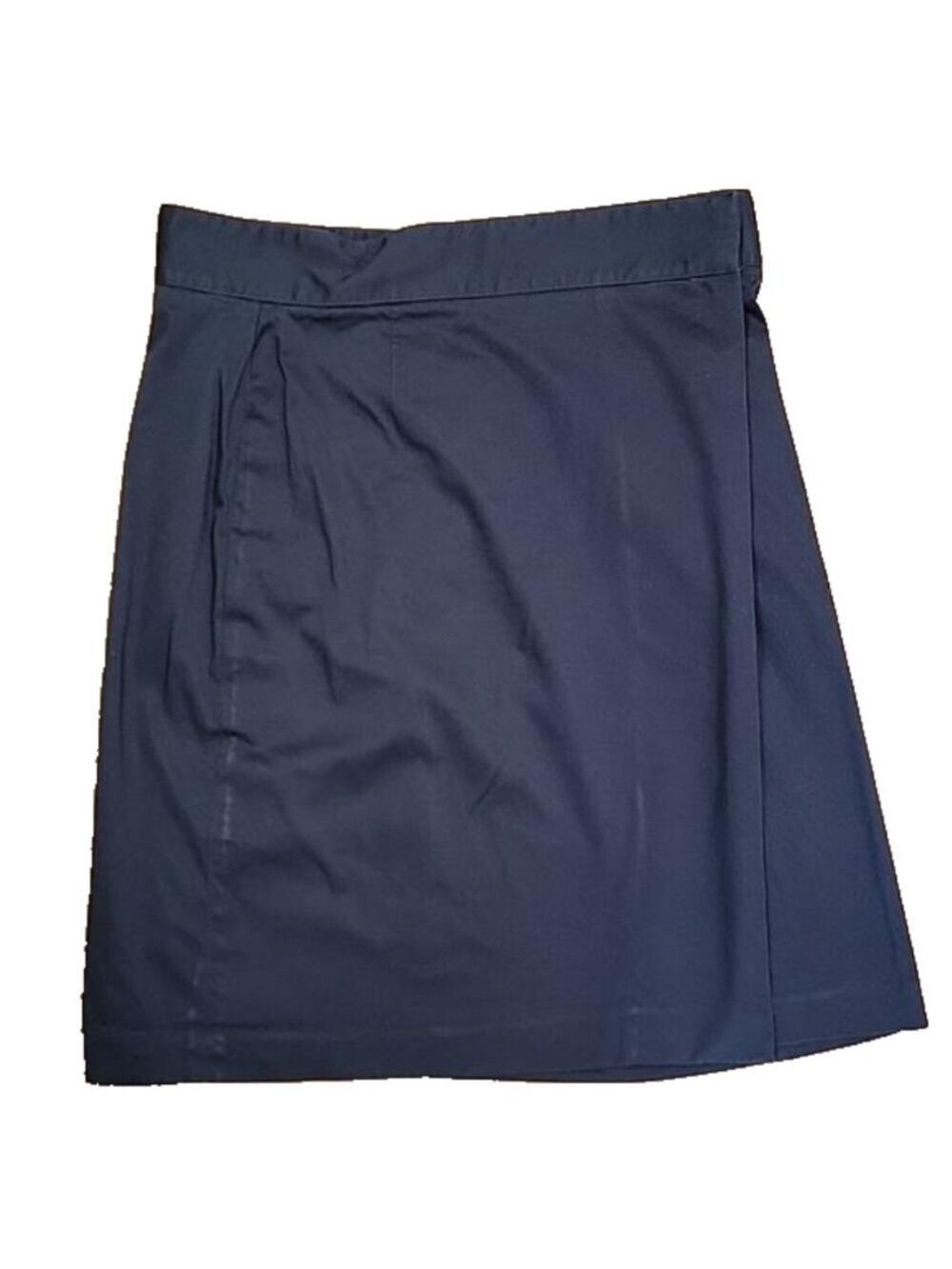 Brooks Brothers Stretch Navy Blue Wrap Skirt Size 12 EUC